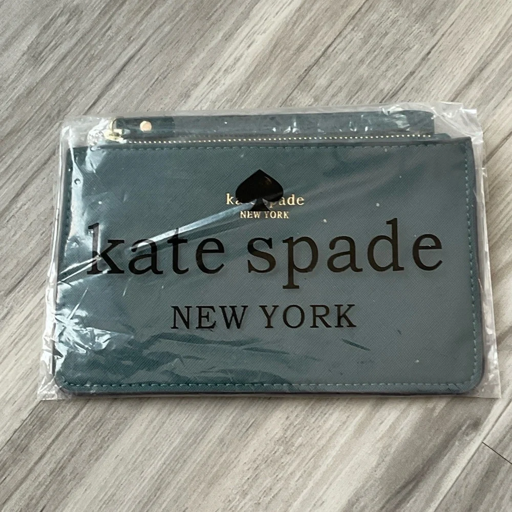 Kate Spade Forest Green Clutch with Gold Detail NWT